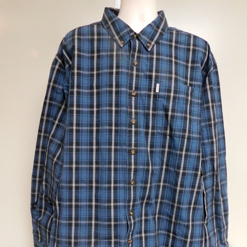 Carhartt Button Up Plaid Heavy Shirt Men's 3XL Relaxed Fit